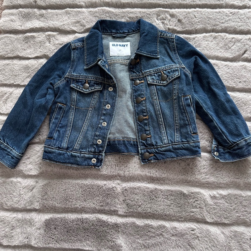 Old Navy Kids Blue Denim Jacket with Button Front